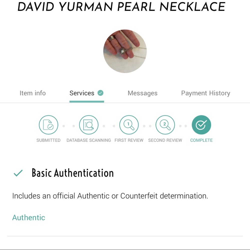 Auth David Yurman 18” Pearl Starburst Necklace - Picture 6 of 7